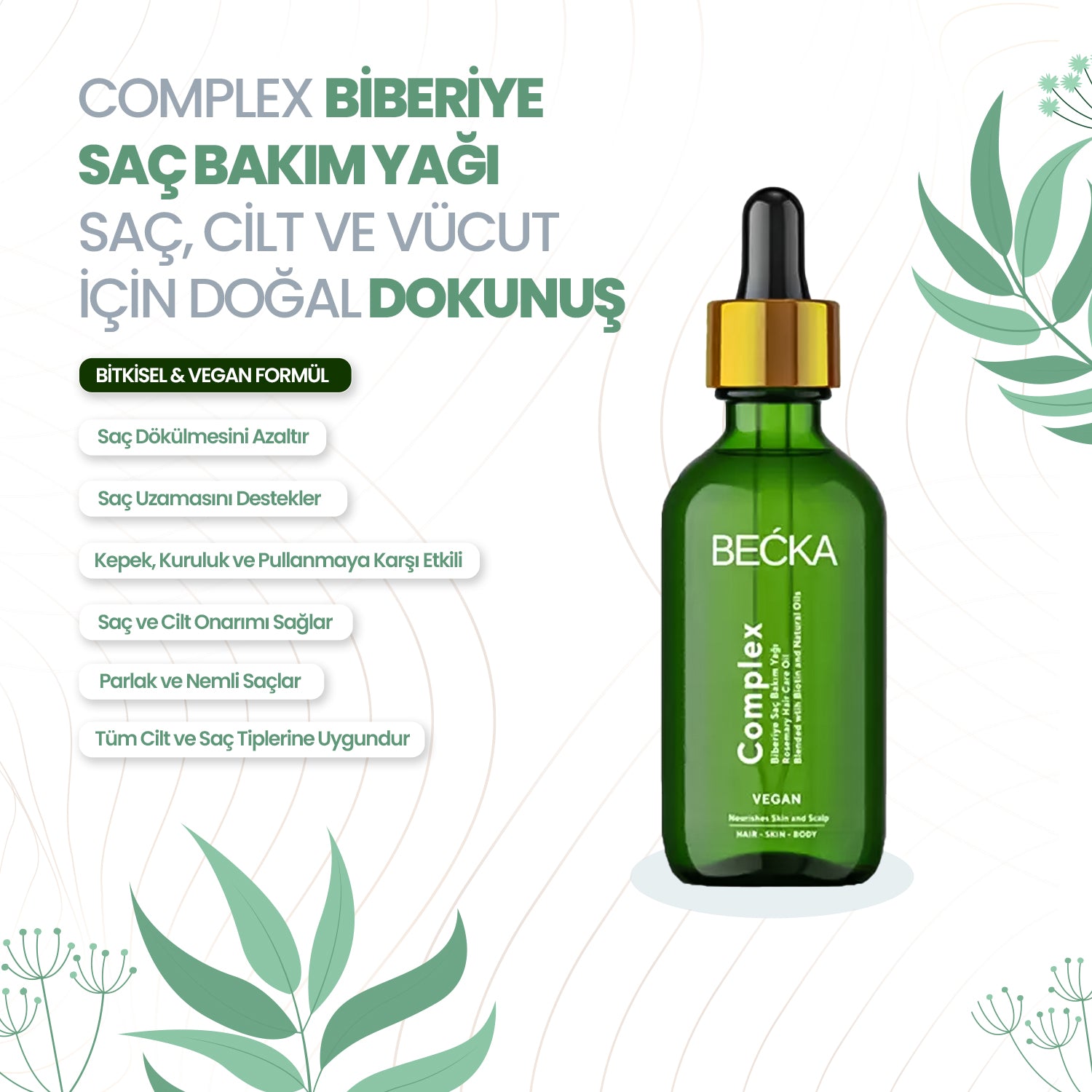 Biberiye Saç Bakım Yağı 50 ml