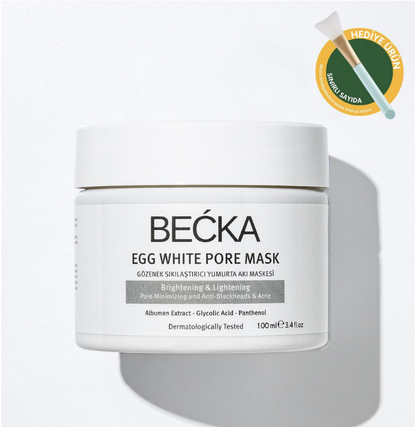 Gözenek Sıkılaştırıcı - Siyah Nokta &amp; Akne Karşıtı Yumurta Akı Maskesi - Egg White Pore Mask 100 ml